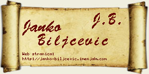 Janko Biljčević vizit kartica